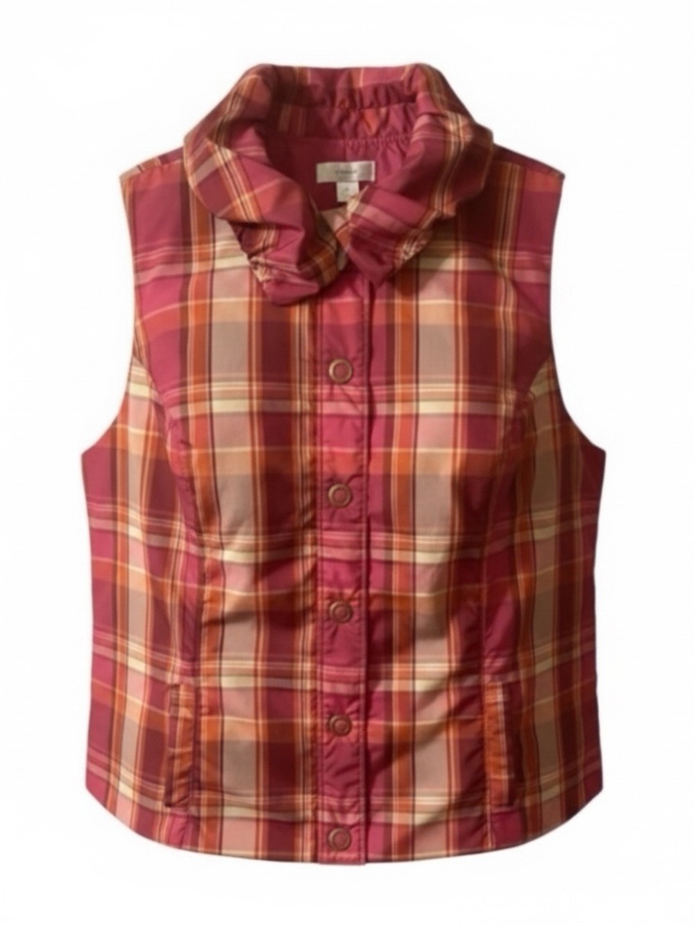 CJ Banks Vest, Puffer Vest, Plaid, Lightweight, Plus Sz 3X, XXXL, Feminine